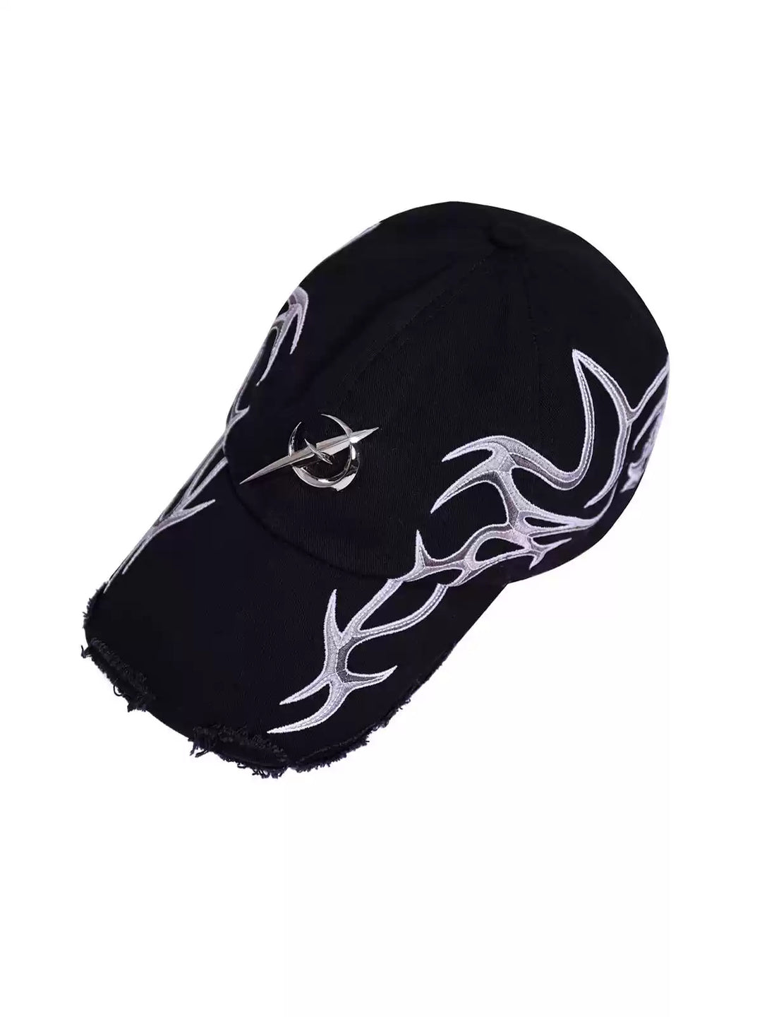 PINKSPINK ELECTRIC MOON black-red racing cap — alternate gallery view showing the design details