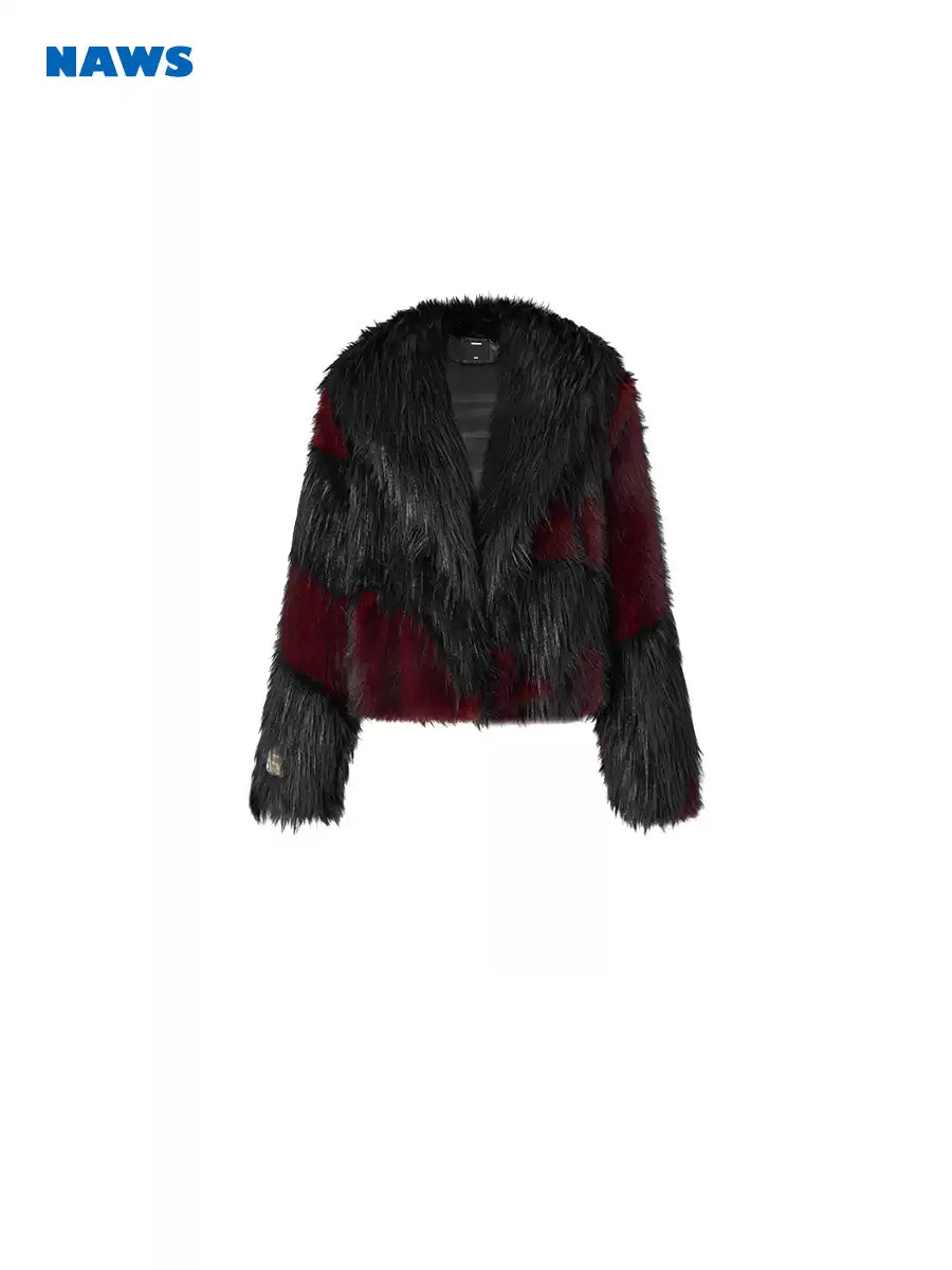 NAWS NIGHT GARDEN faux-fur jacket — alternate gallery view showing the design details