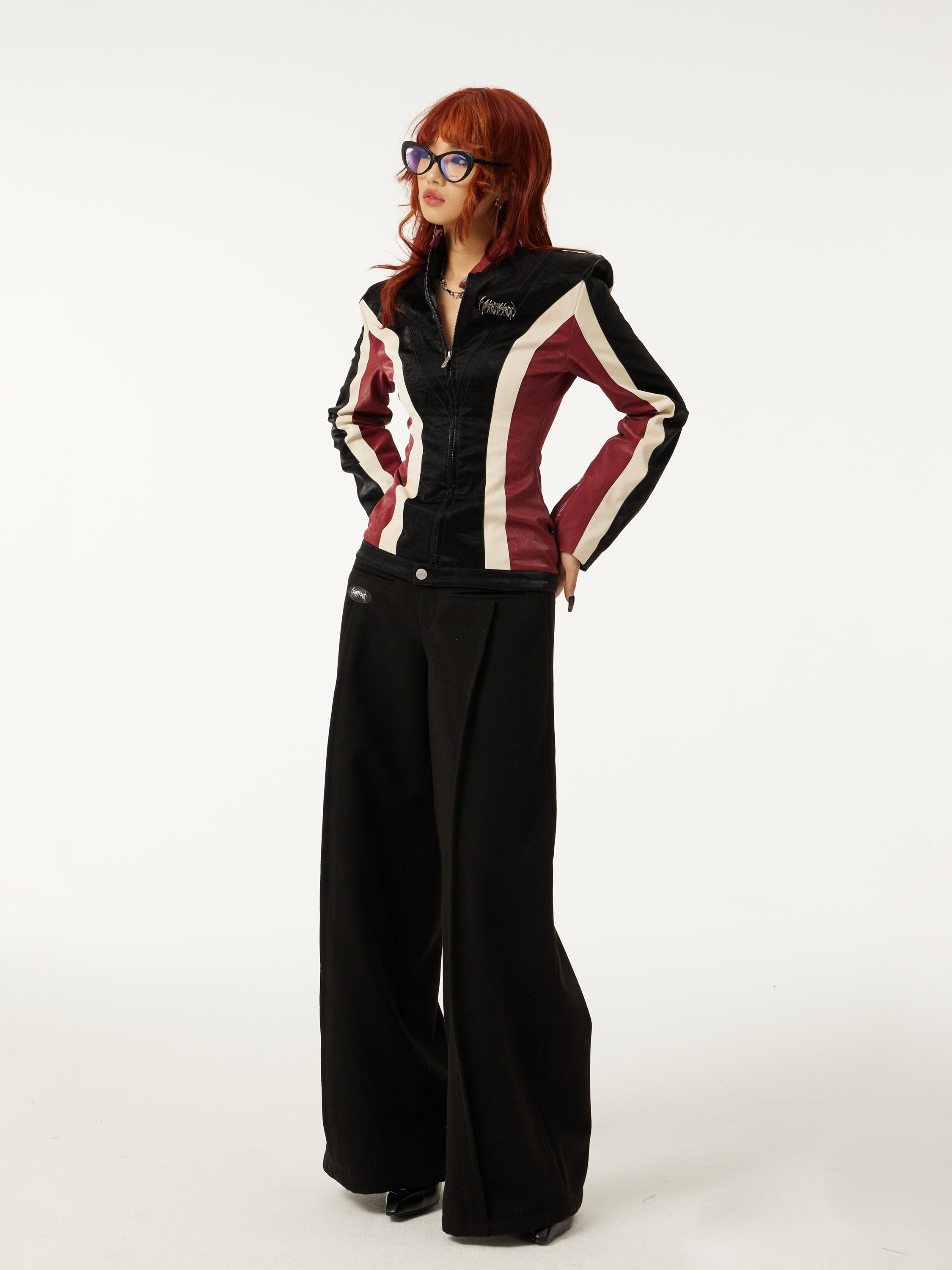 RED VELVET motorcycle leather jacket – Dragon Star