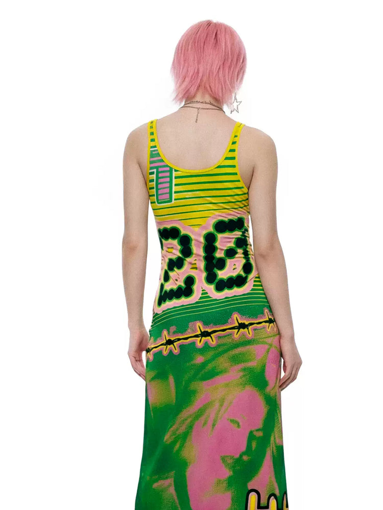 DEADENDKIDS HYSTERIA fitted tank maxi dress — alternate styled presentation
