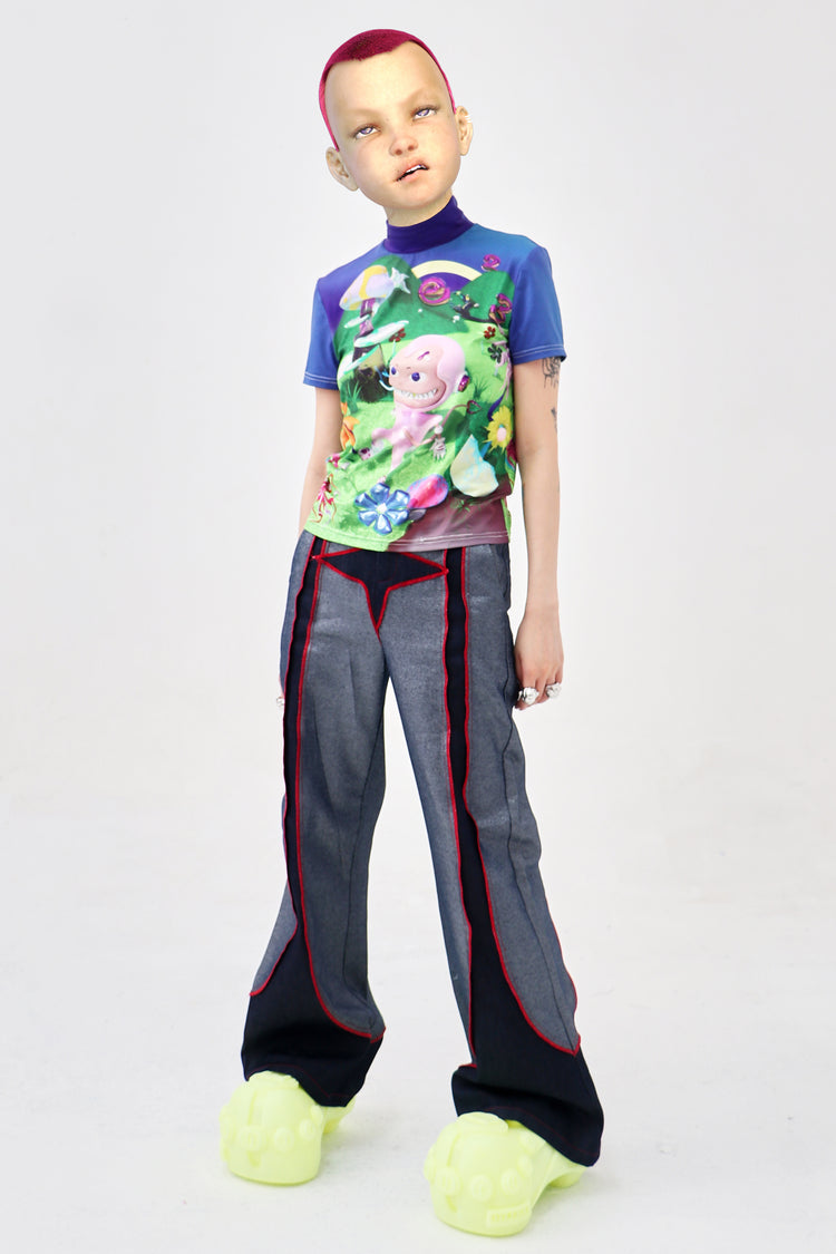 EMBRYO E23 LITTLE ONE printed mock-neck tee — additional product detail view