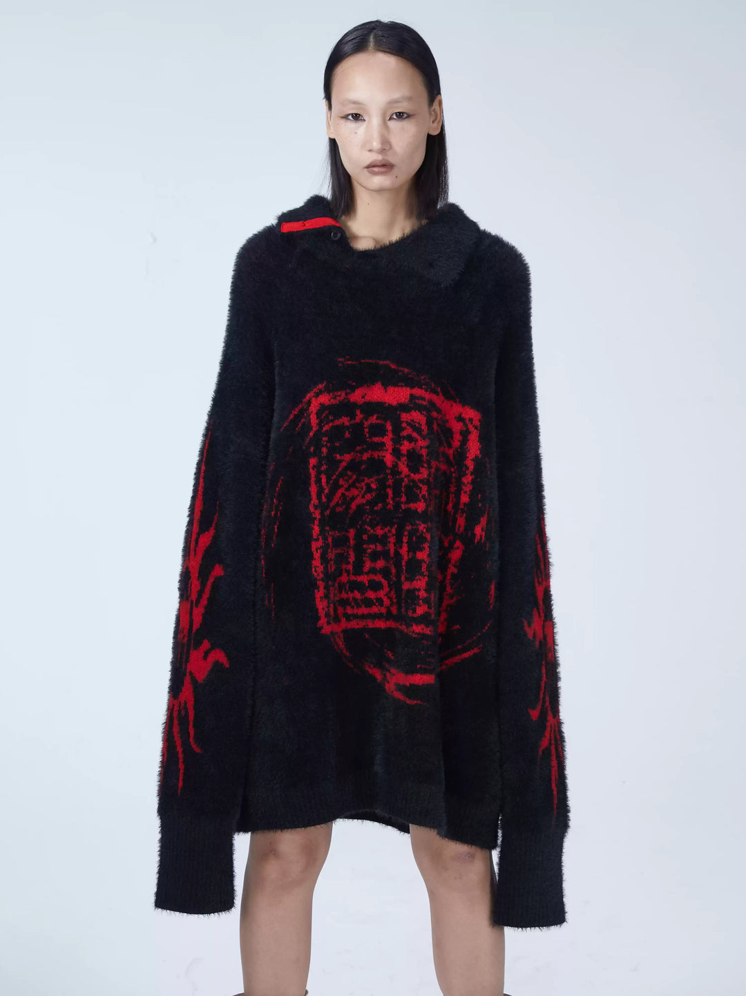 EMBRYO IMPERIAL SEAL reversible faux-mink sweater — alternate product presentation