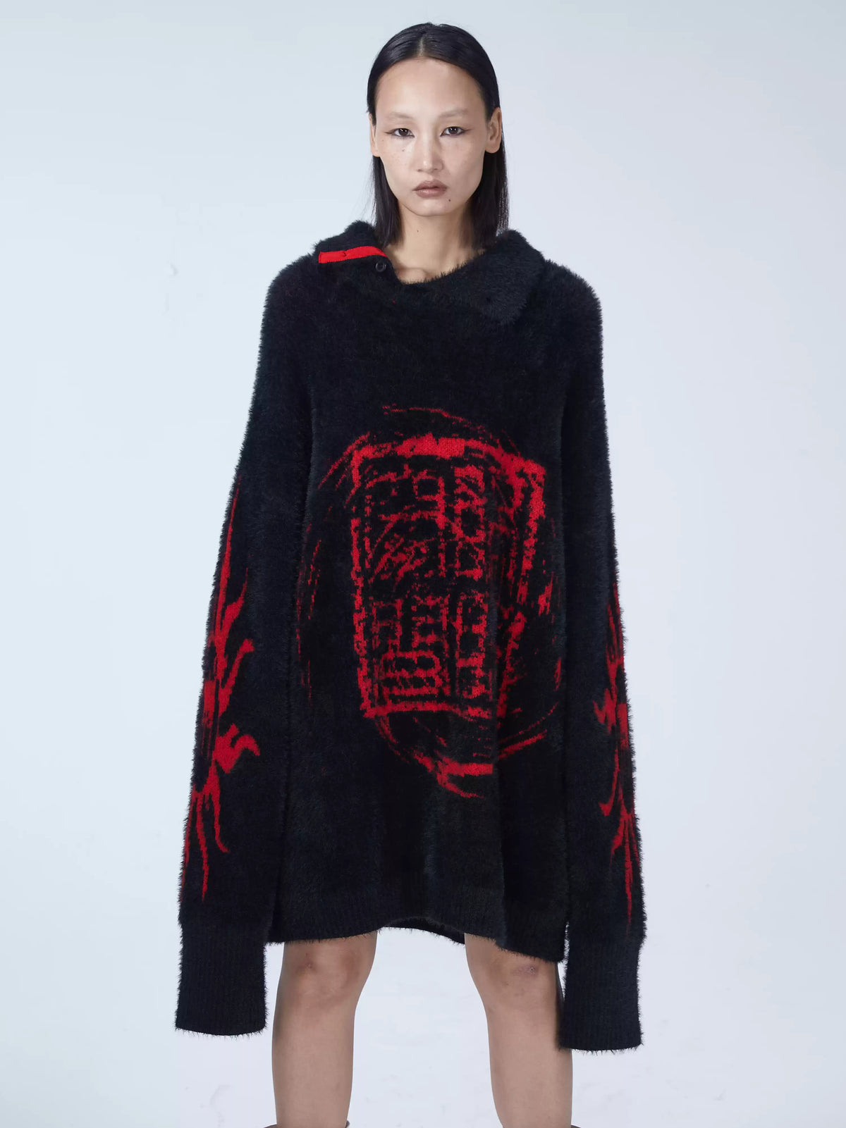 EMBRYO IMPERIAL SEAL reversible faux-mink sweater — alternate product presentation