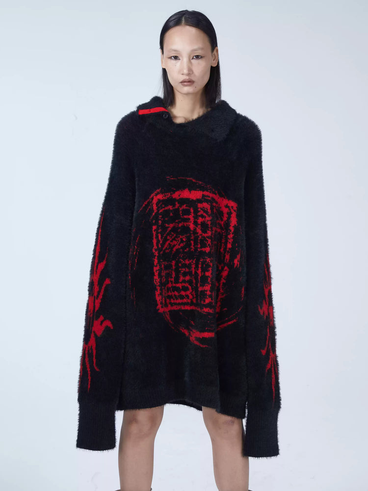 EMBRYO IMPERIAL SEAL reversible faux-mink sweater — alternate product presentation