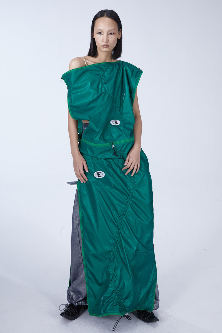 EMBRYO SLEEP POD convertible dress & bag — garment-only view