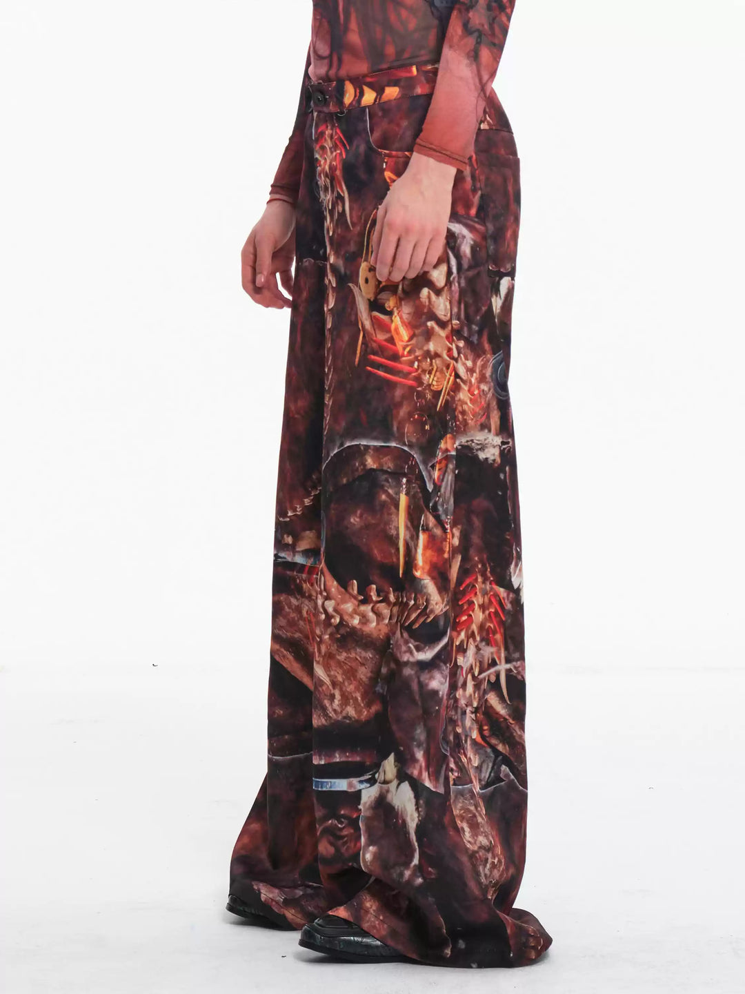 EMBRYO BONE RELIC printed wide-leg pants — alternate product presentation