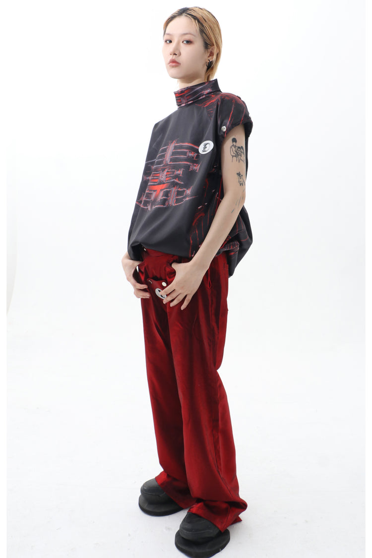 EMBRYO FIVE POISONS color-shift low-rise pants — additional product detail view
