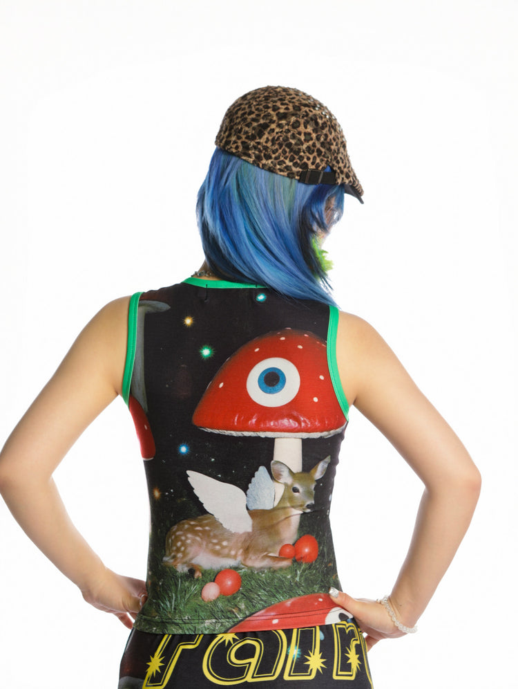 DEADENDKIDS ARCHIVE fitted graphic tank — garment-only view