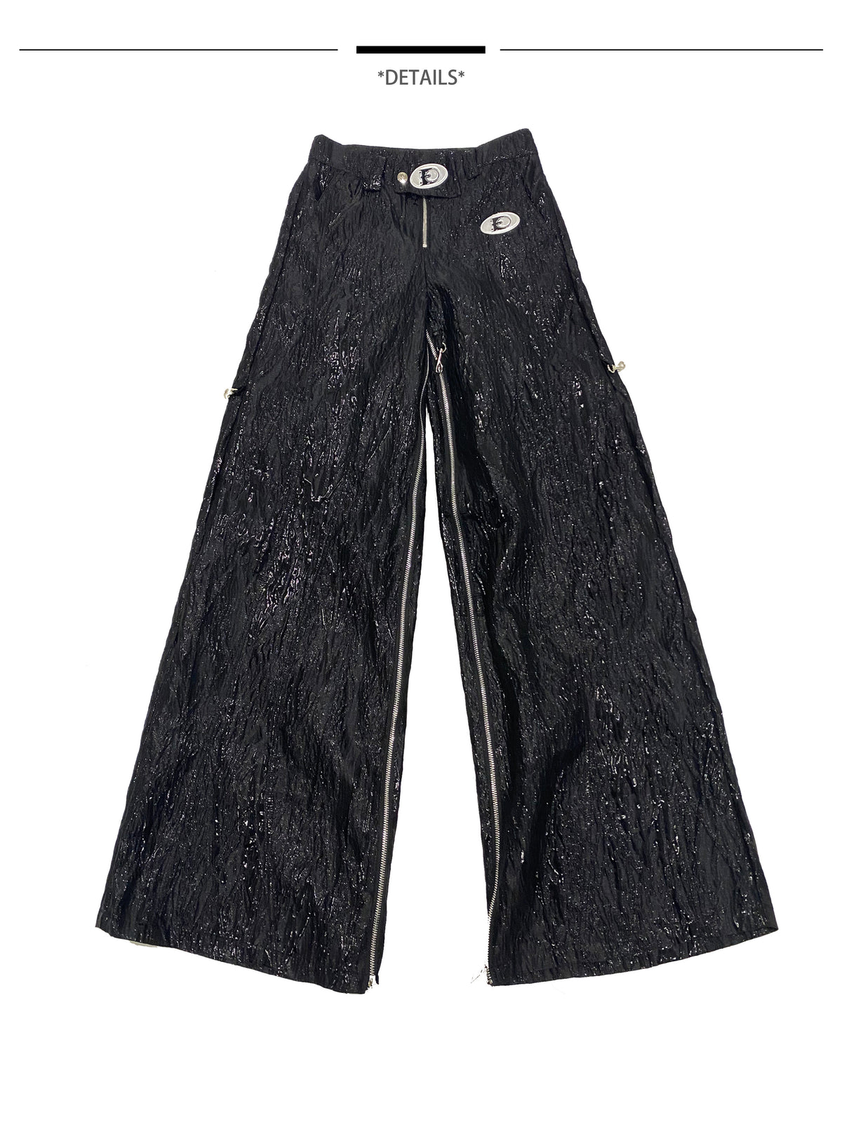 EMBRYO VENOM SHELL convertible zip skirt-pants — construction detail