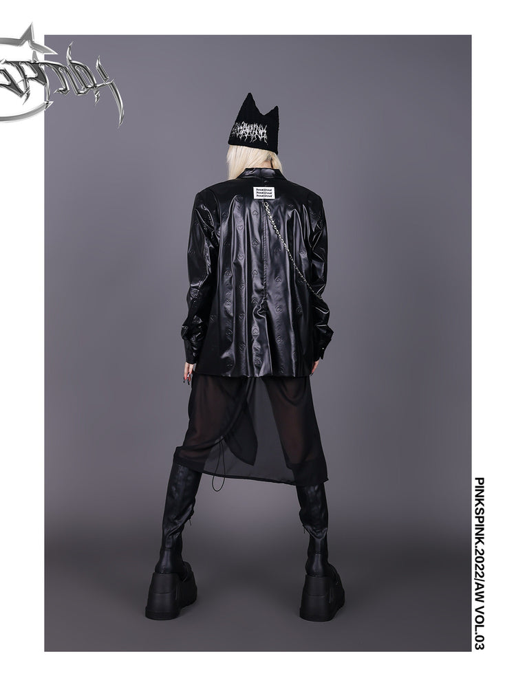 PINKSPINK SPHYNX thorn-embroidered cat-ear beanie — product detail view showing texture and hardware