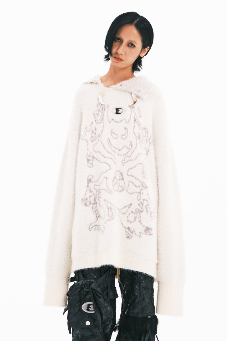 EMBRYO ANCIENT CODE printed faux-mink sweater — additional product detail view