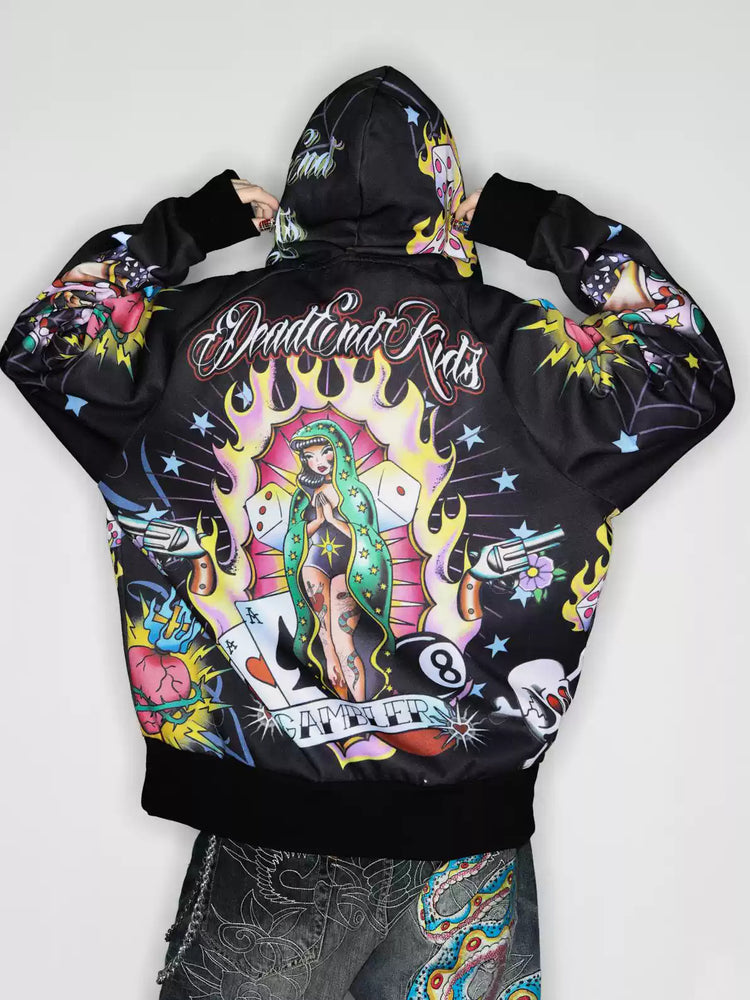 DEADENDKIDS WEST COAST oversized fleece hoodie — alternate product presentation