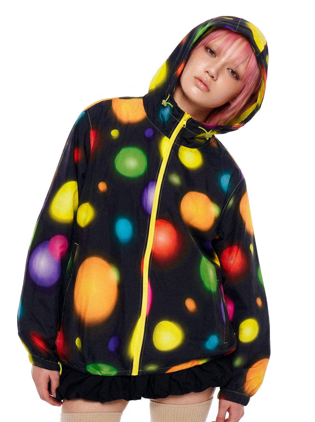 DEADENDKIDS POLKA SHIELD three-proof shell jacket — rear or construction presentation