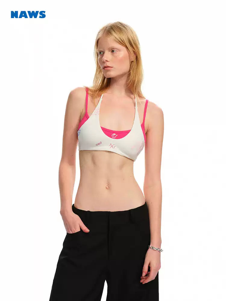 NAWS INTERPRETATION butterfly layering camisole — modeled front styling view