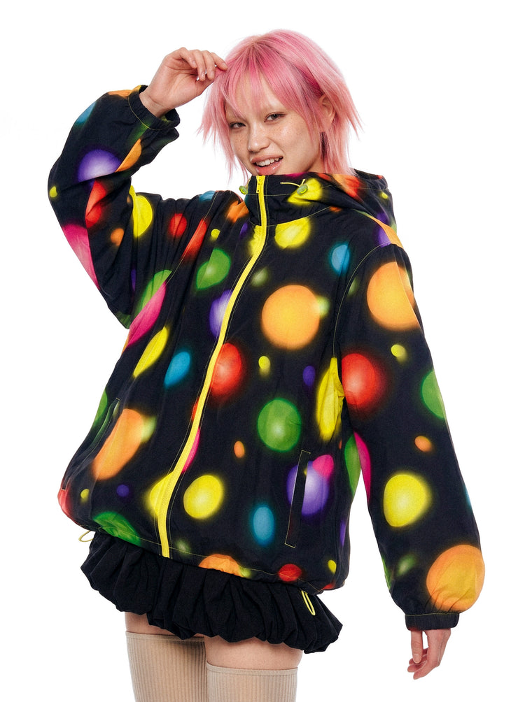 DEADENDKIDS POLKA SHIELD three-proof shell jacket — alternate modeled angle