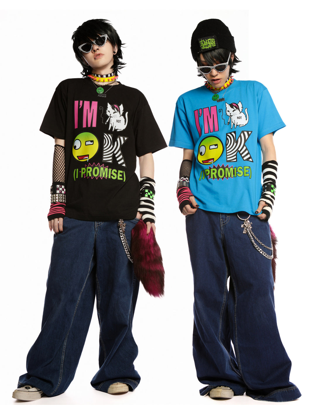 DEADENDKIDS EMO KIDS oversized graphic tee — rear or construction presentation