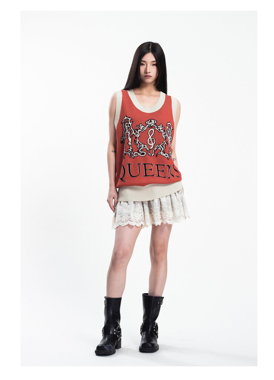 4RE1GN Lightning Dragon Jacquard Knit Vest
