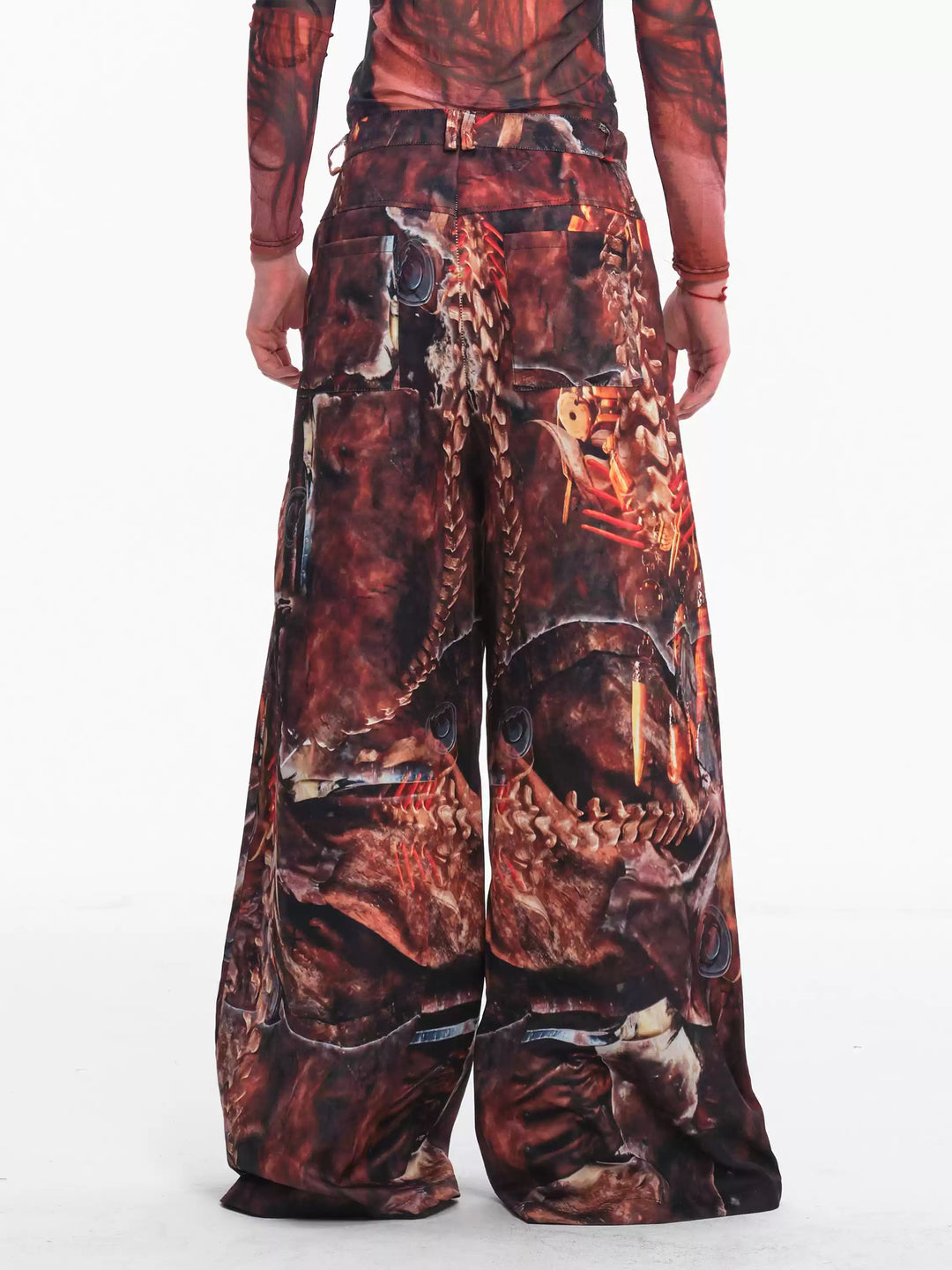 EMBRYO BONE RELIC printed wide-leg pants — side or detail presentation