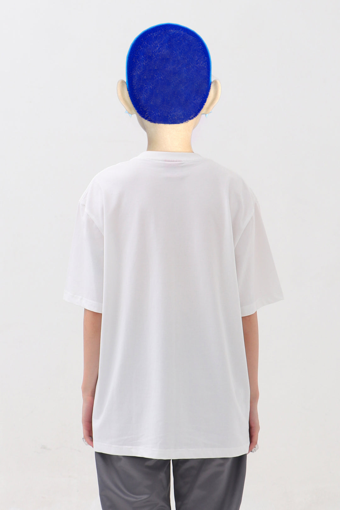 EMBRYO E23 LITTLE ONE oversized white graphic tee — product-only front view