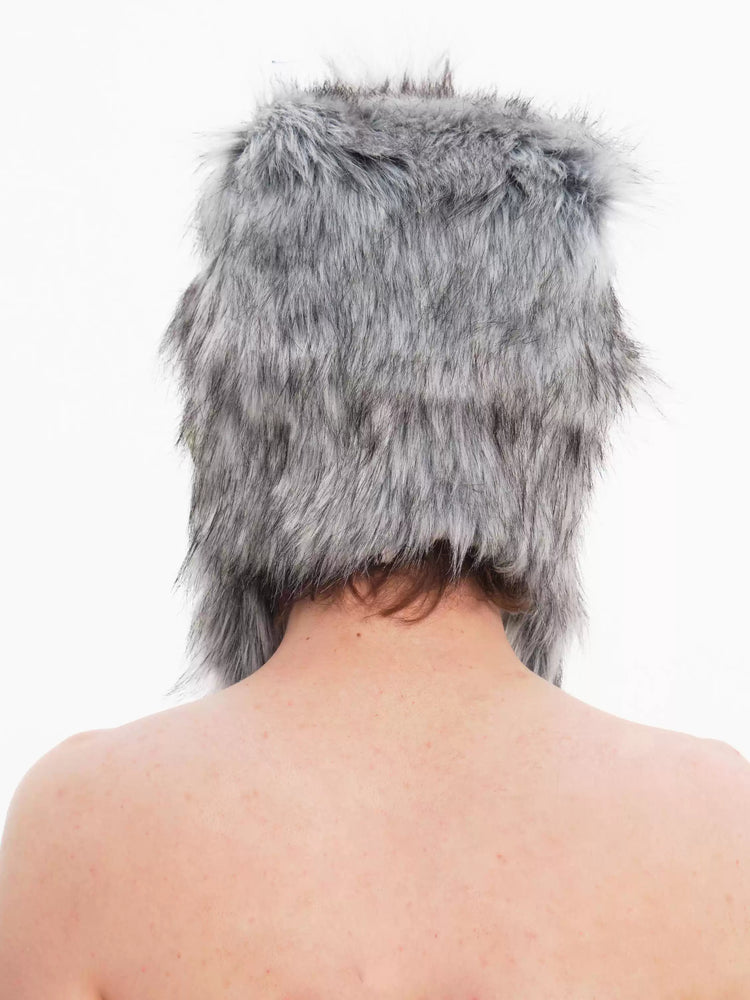 EMBRYO GRAY BEAST bone-detail faux-fur hat — side or detail presentation