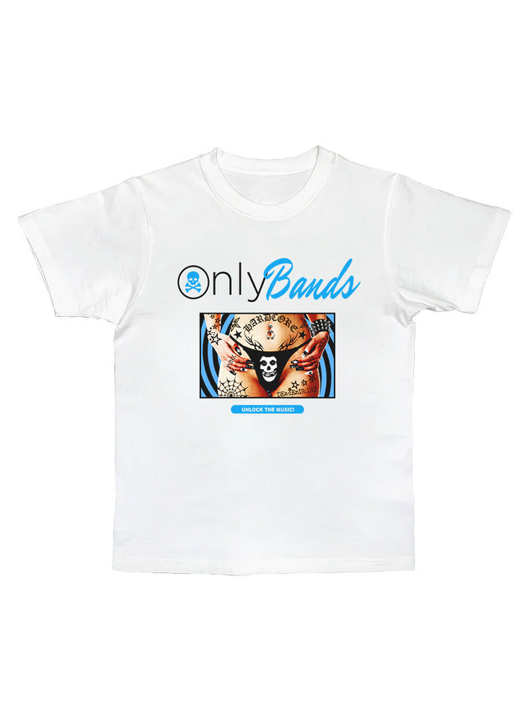 DEADENDKIDS YOUCUTE fitted graphic tee — material and print detail