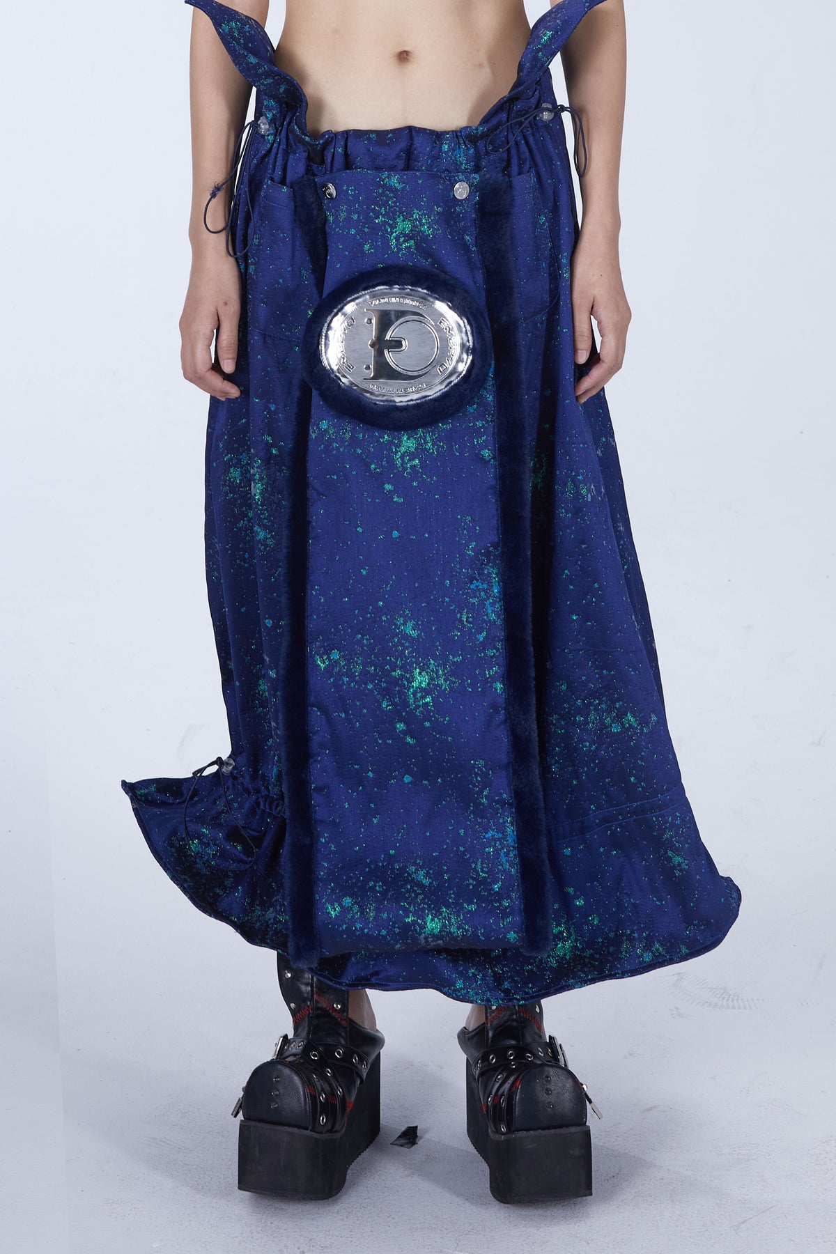 EMBRYO GALAXY convertible skirt & bustier — construction detail