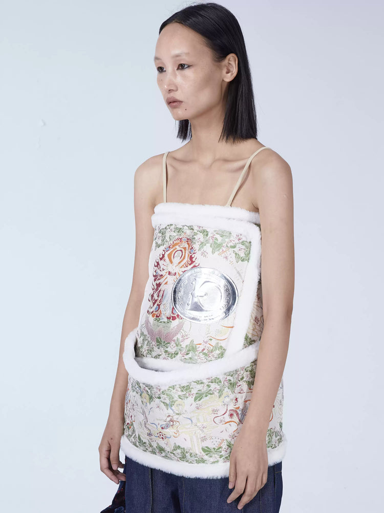EMBRYO BONE COURT convertible padded dress — rear or construction presentation