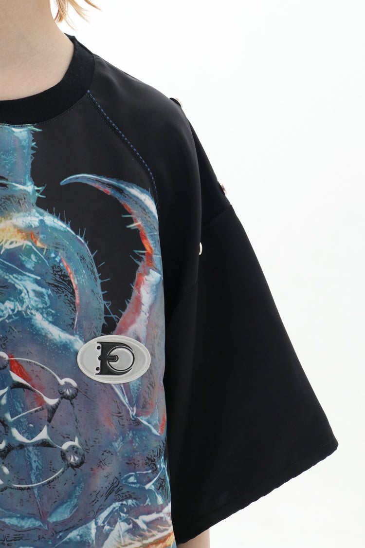EMBRYO FIVE POISONS detachable-shoulder T-shirt — additional product detail view
