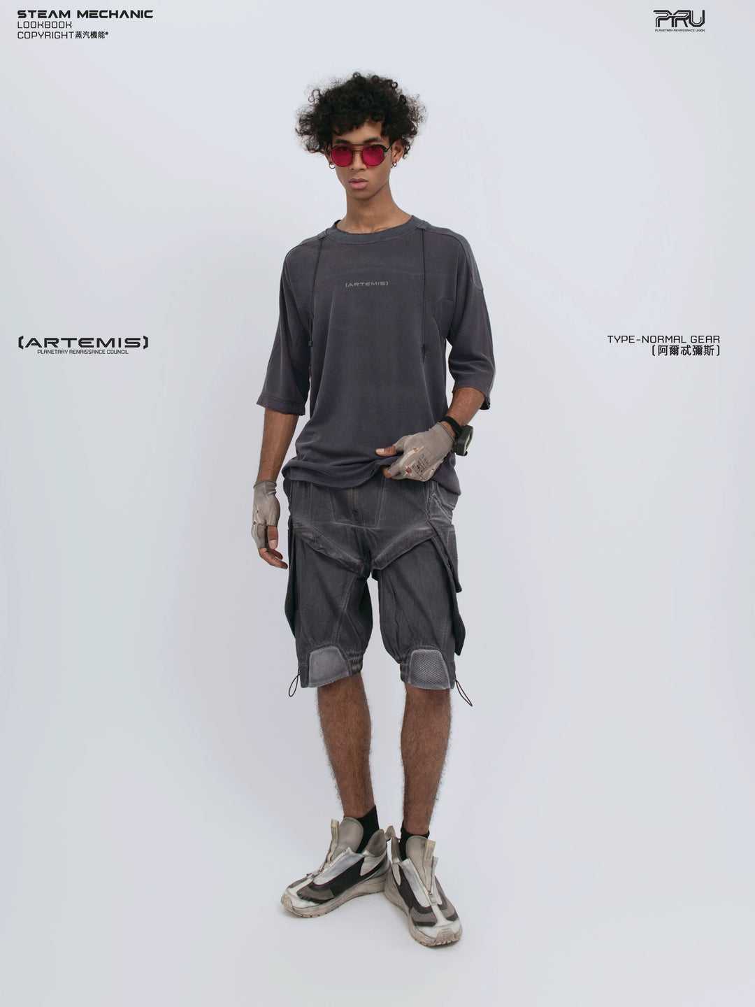 LIGHTSHADOW spirit deconstructed technical tee — alternate product view