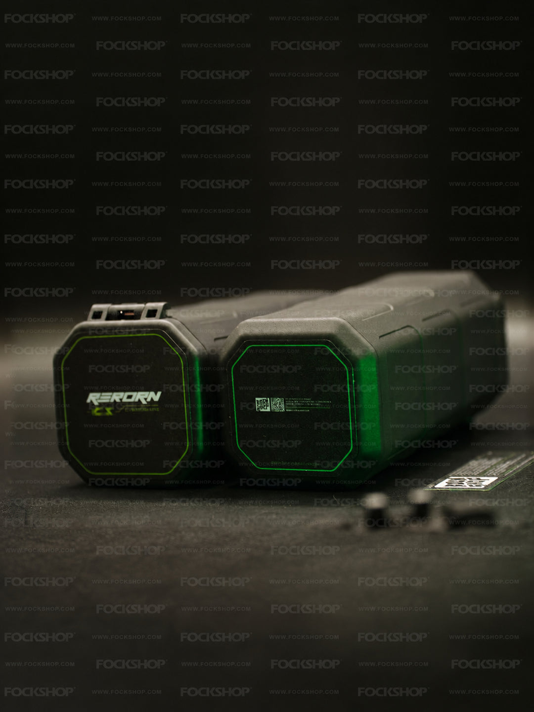 FOCKSHOP REBORN nylon utility case — close view of the branded lid and opposite end of the case