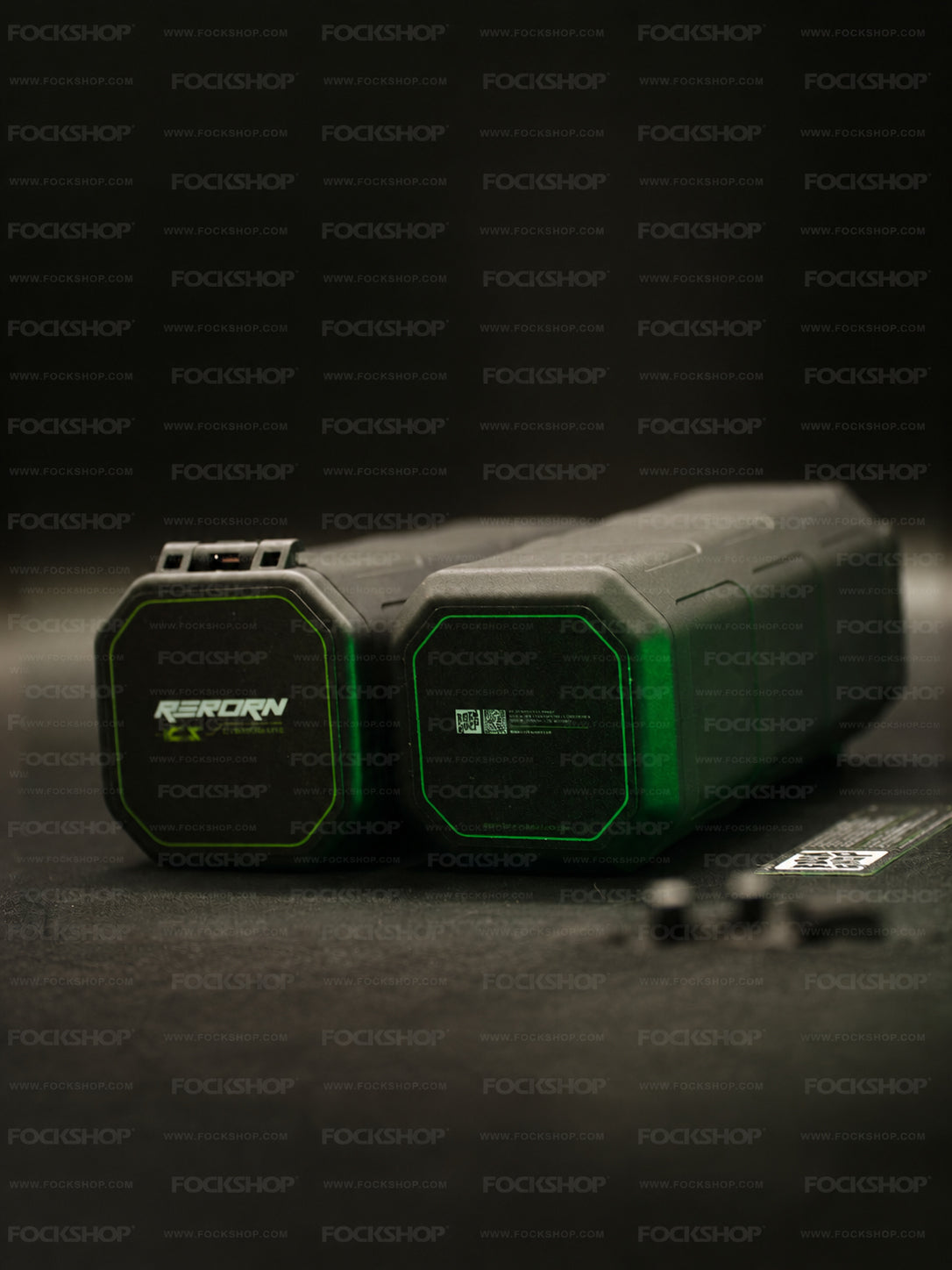 FOCKSHOP REBORN nylon utility case — close view of the branded lid and opposite end of the case
