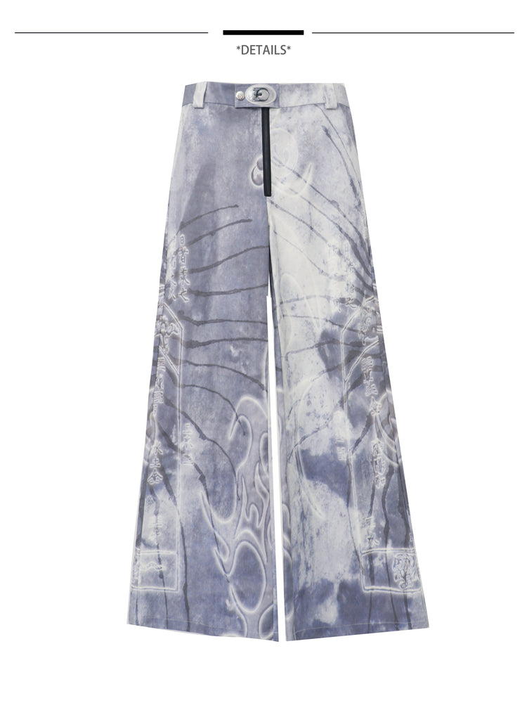 EMBRYO ANCIENT CODE coated wide-leg pants — additional product detail view