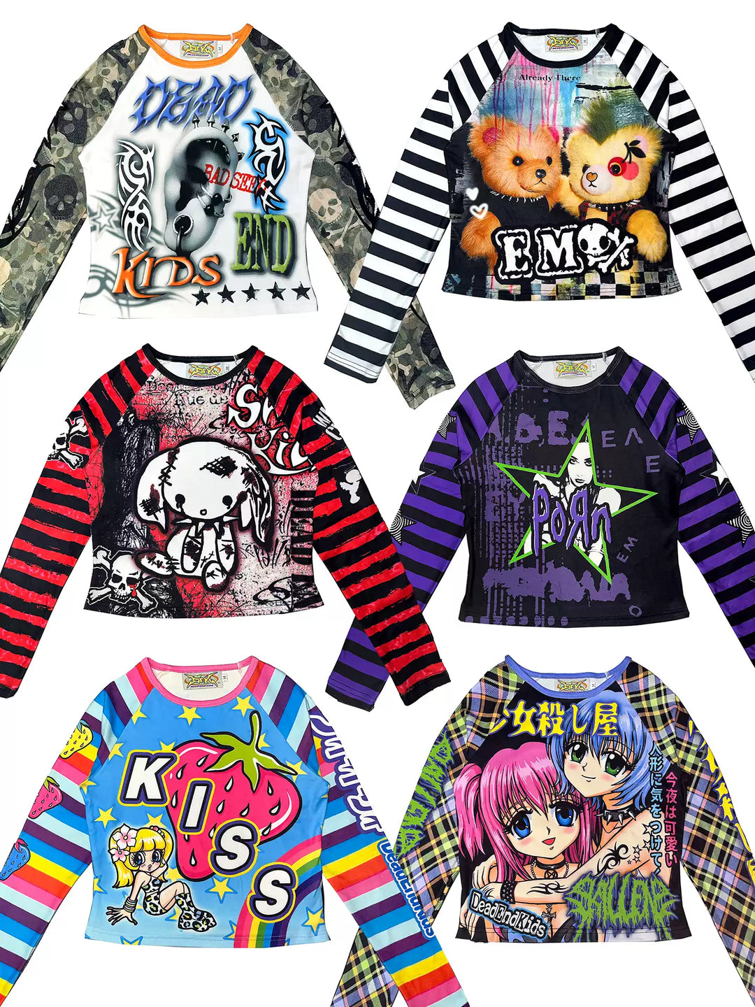 DEADENDKIDS GIRL KILLER cropped graphic top — front product presentation