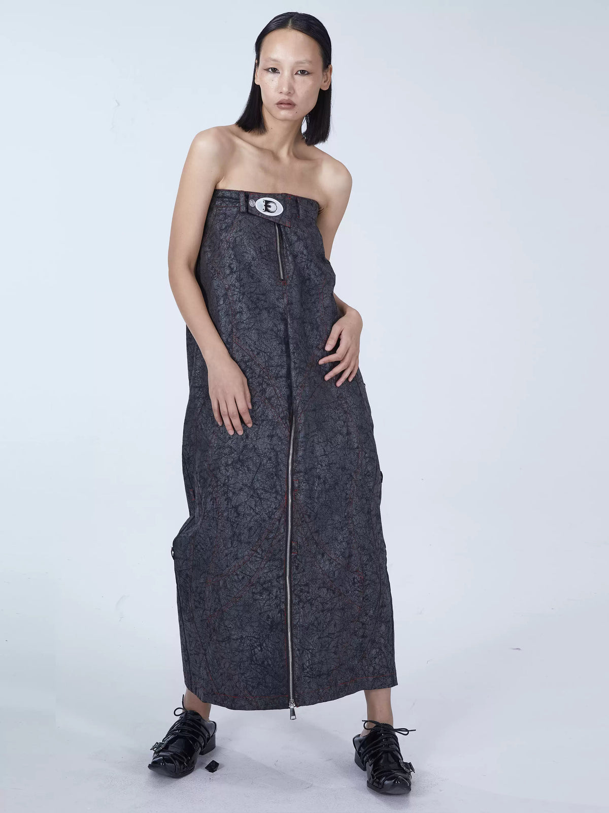 EMBRYO STRUCTURE convertible bustier & wide-leg pants — side profile