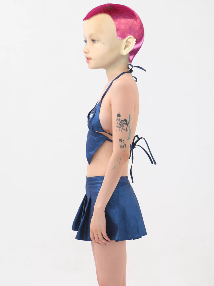 EMBRYO STARSHIFT coated bikini separates — alternate modeled angle
