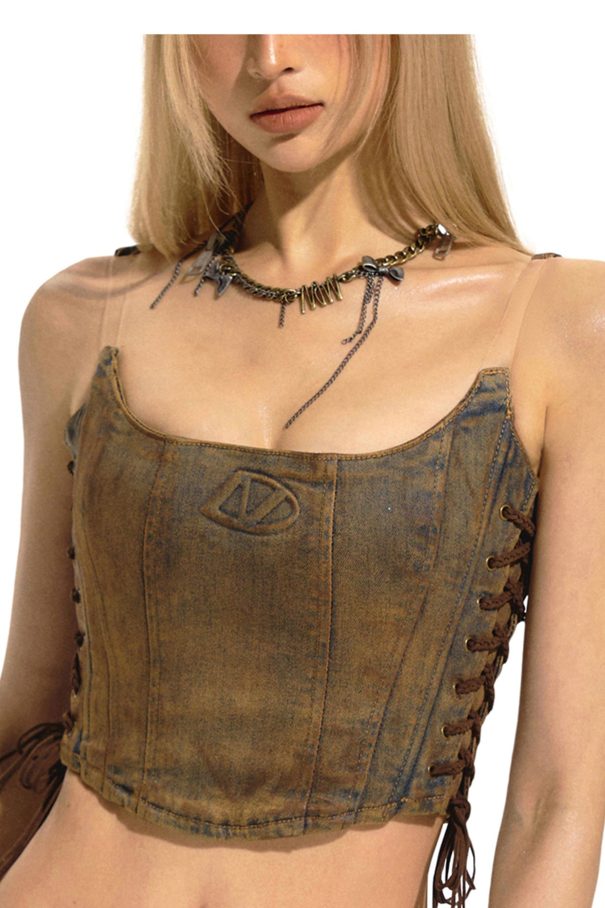 NAWS DIESEL WRAP antique chain necklace — product detail view showing texture and hardware