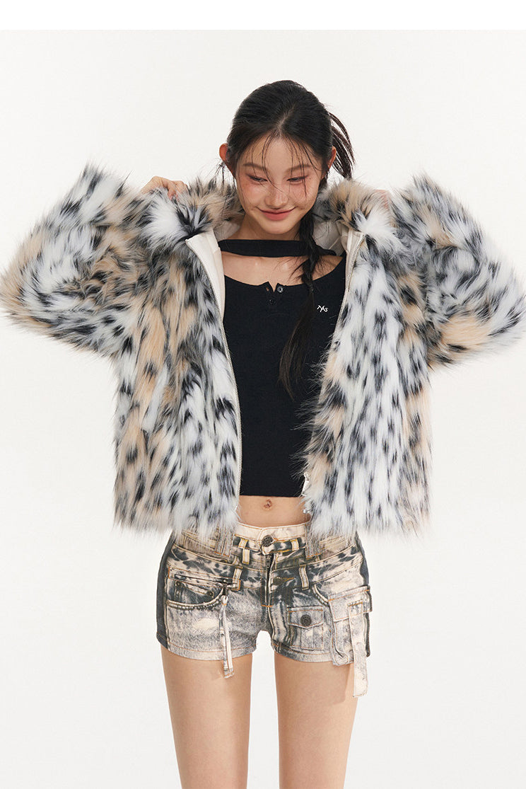 NAWS PRINTLAB multi-pocket denim shorts — full-length modeled styling view