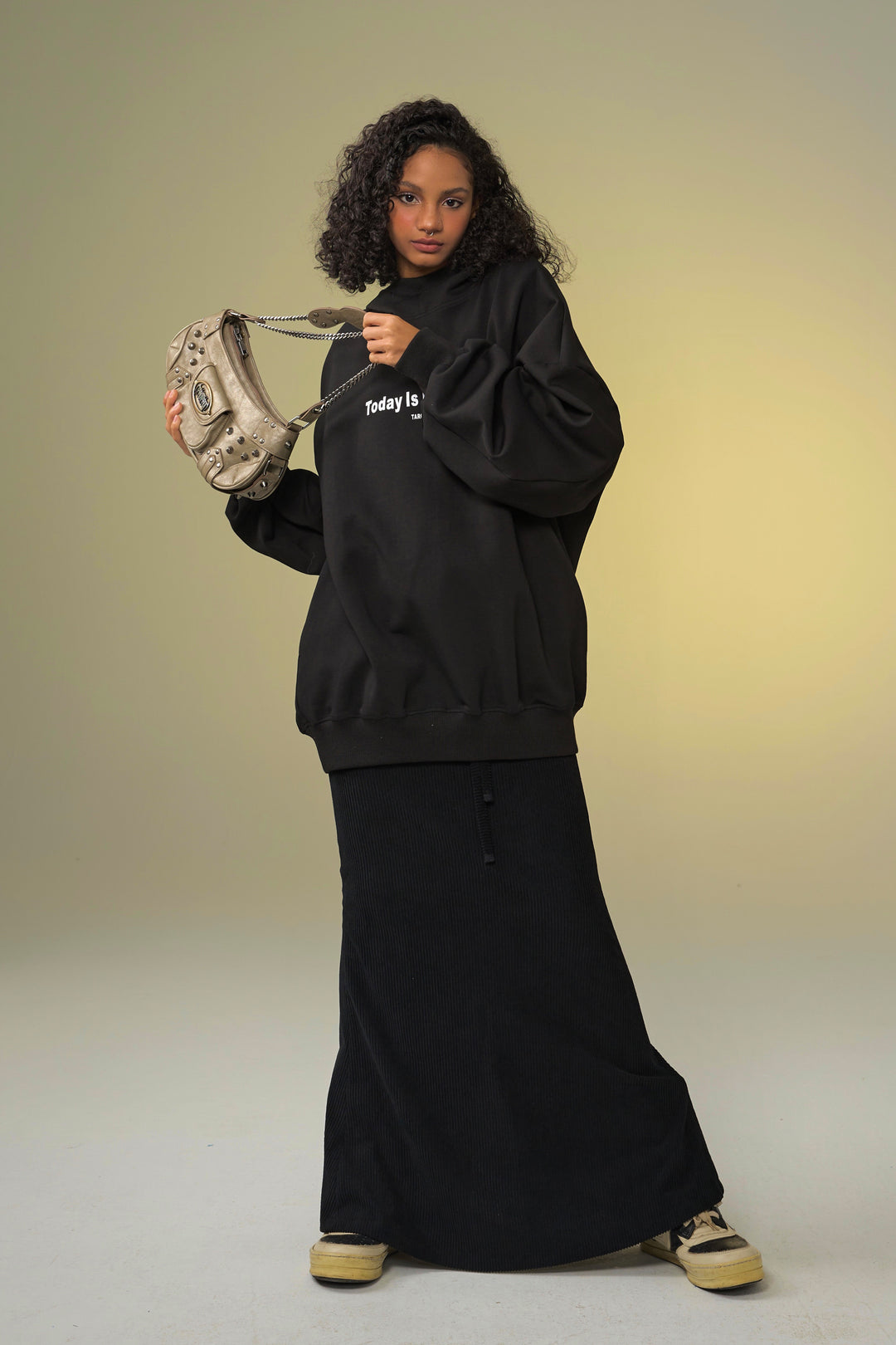 TAROTAROT IT'S MY DAY OFF OVERSIZED HOODED SWEATSHIRT