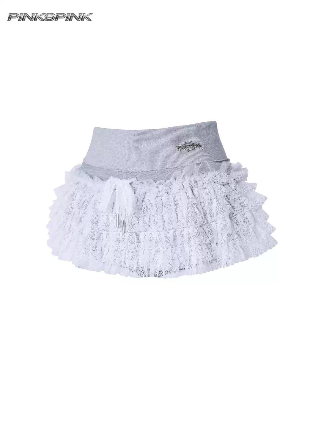 PINKSPINK MULTIVERSE lace micro shorts skirt — alternate gallery view showing the design details