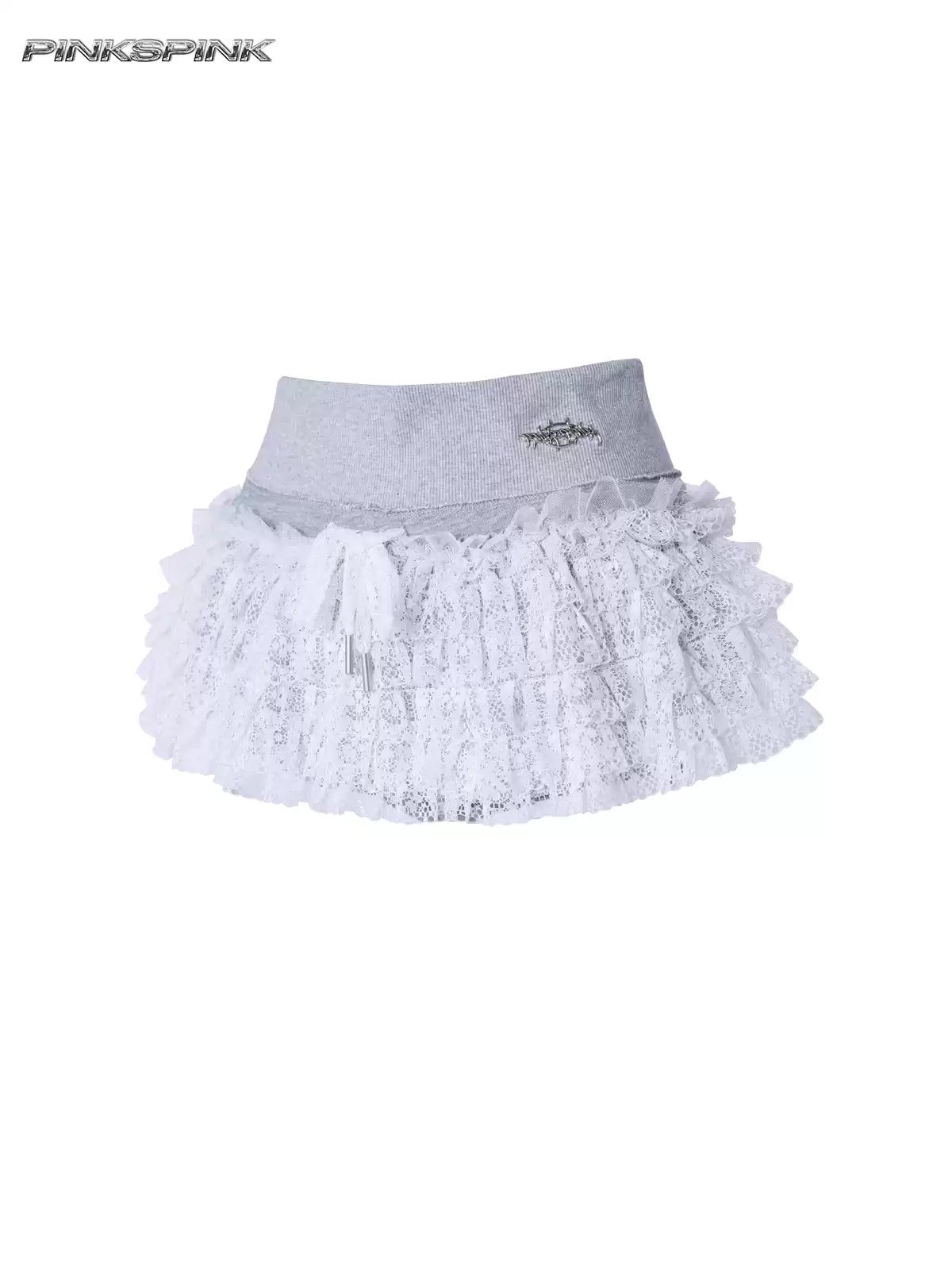 PINKSPINK MULTIVERSE lace micro shorts skirt — alternate gallery view showing the design details