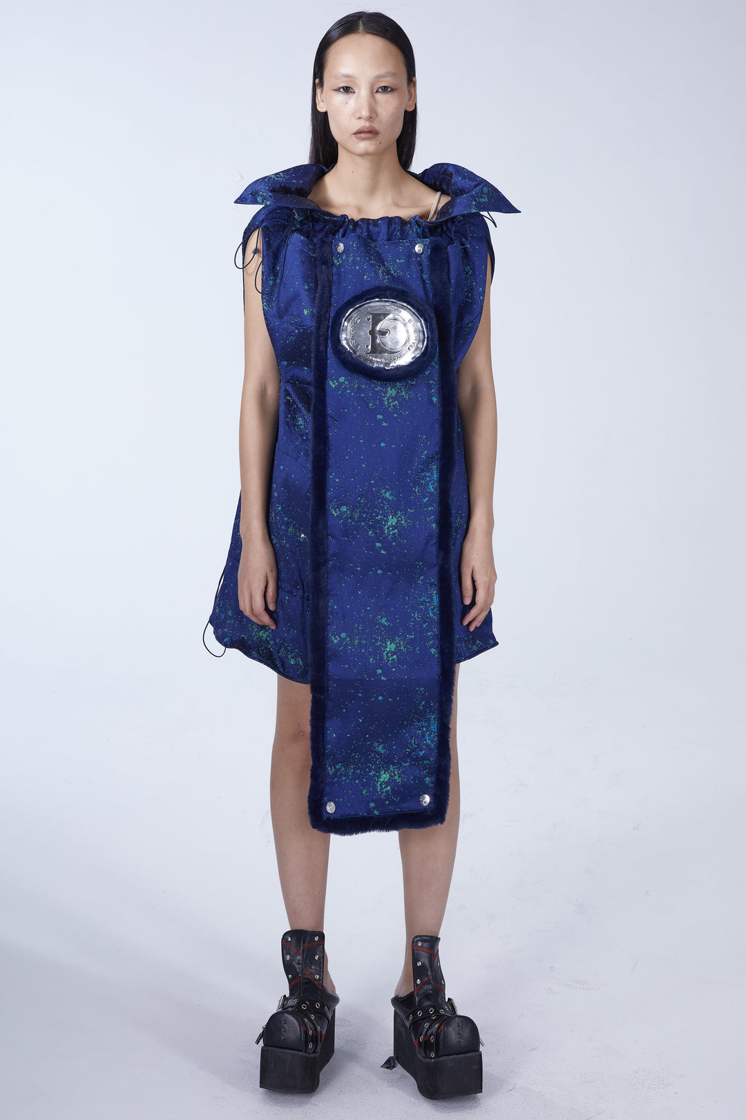 EMBRYO GALAXY convertible skirt & bustier — alternate modeled angle
