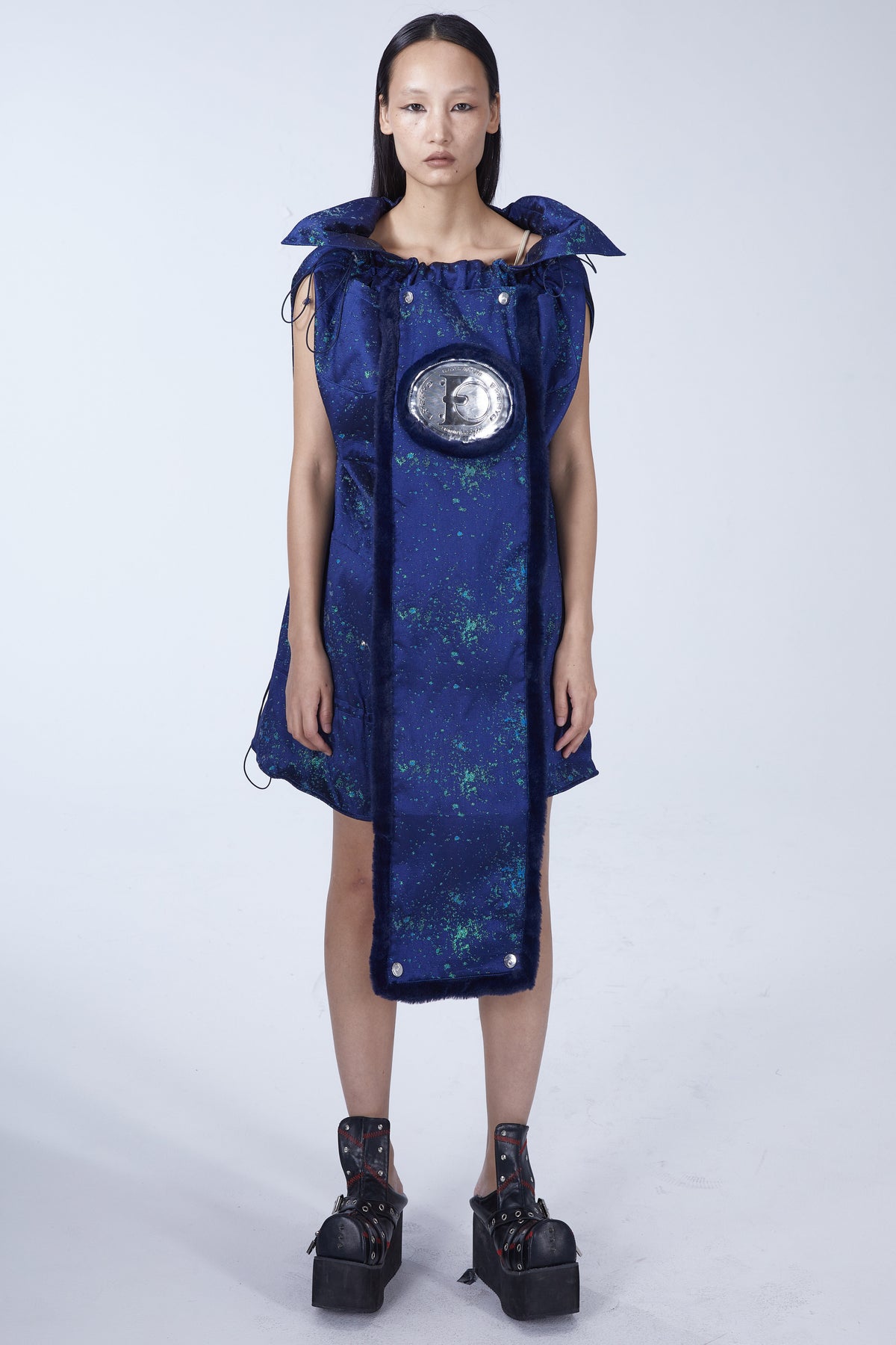 EMBRYO GALAXY convertible skirt & bustier — alternate modeled angle
