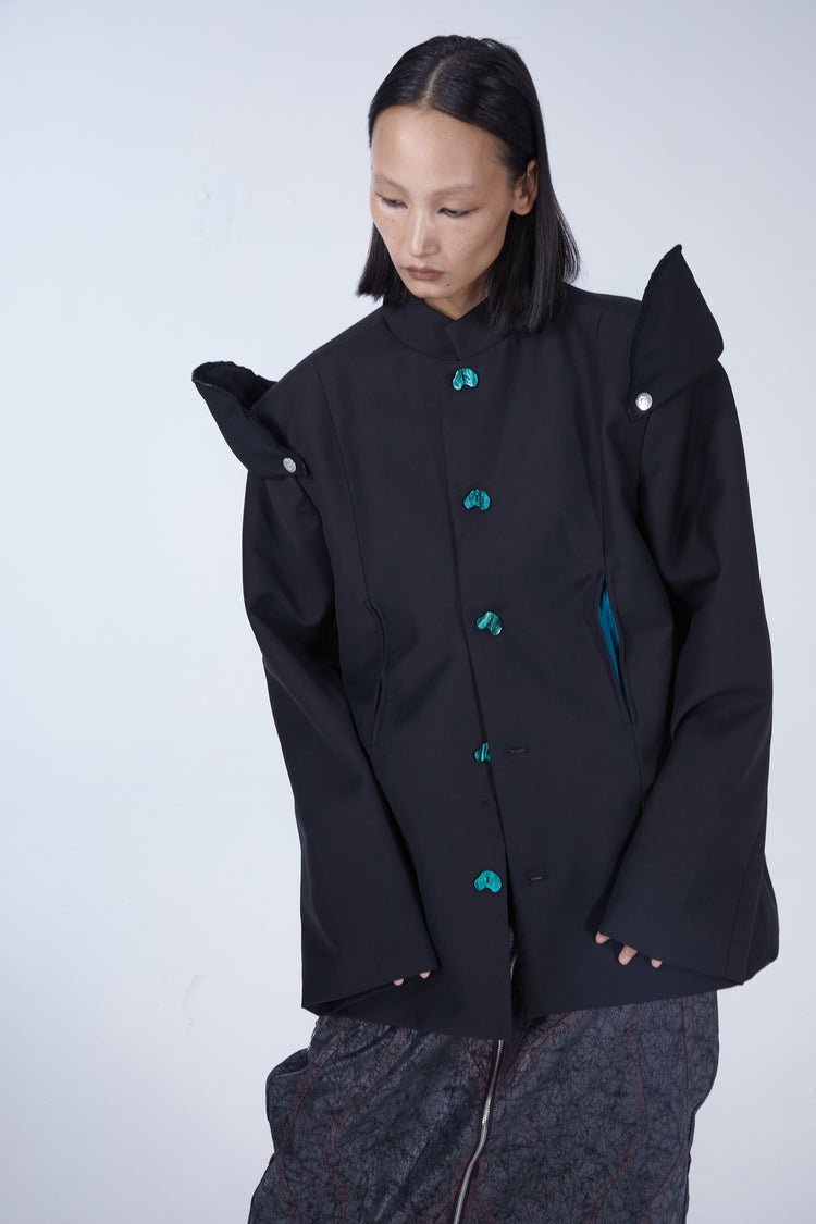EMBRYO IMPERIAL GUARD detachable-shoulder Zhongshan blazer — additional product detail view