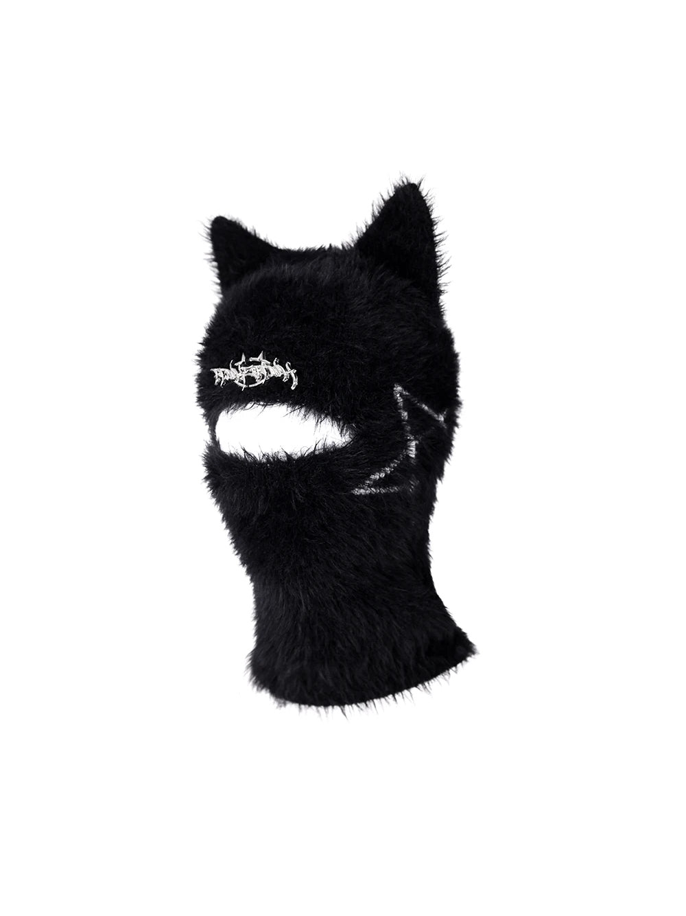PINKSPINK PENTAGRAM cat-ear knit balaclava — alternate gallery view showing the design details
