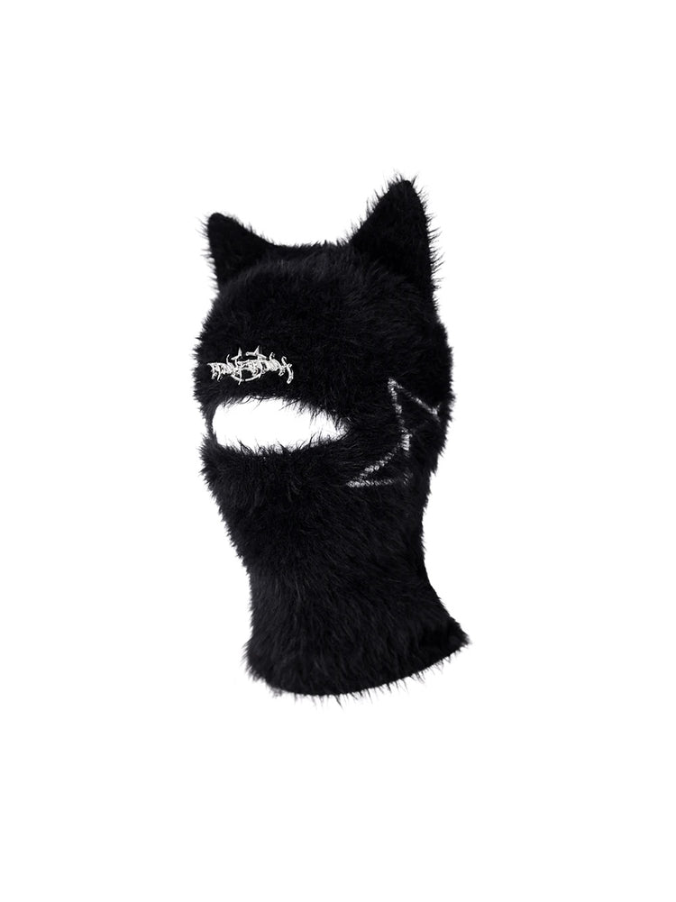 PINKSPINK PENTAGRAM cat-ear knit balaclava — alternate gallery view showing the design details