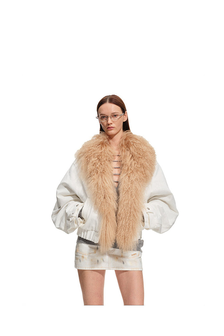NAWS ARCTIC shearling-collar padded denim jacket — catalog view showing the design and silhouette