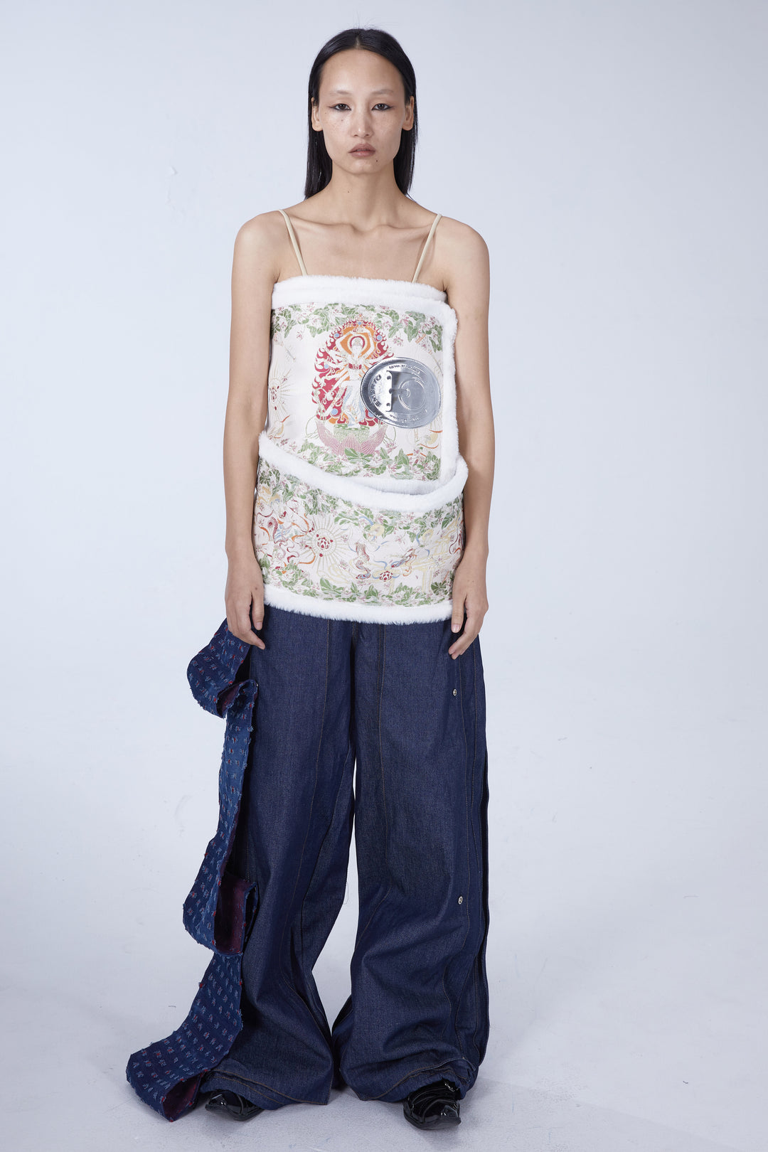 EMBRYO BONE COURT convertible padded dress — rear modeled view