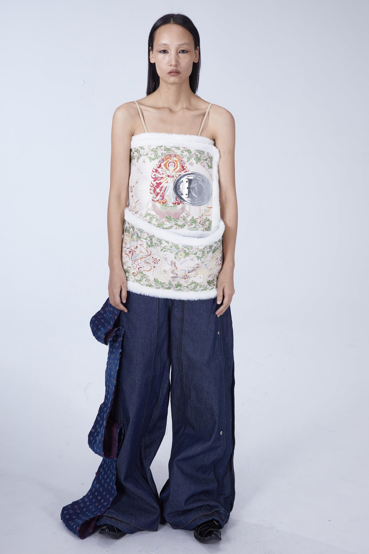 EMBRYO BONE COURT convertible padded dress — rear modeled view