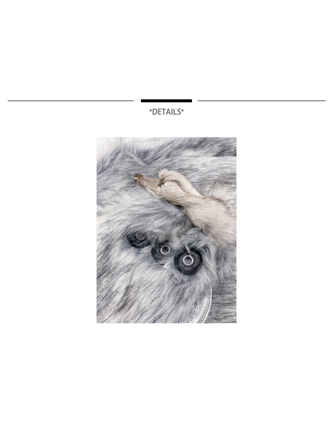 EMBRYO ANIMAL SHELL hooded faux-fur jacket — garment-only view