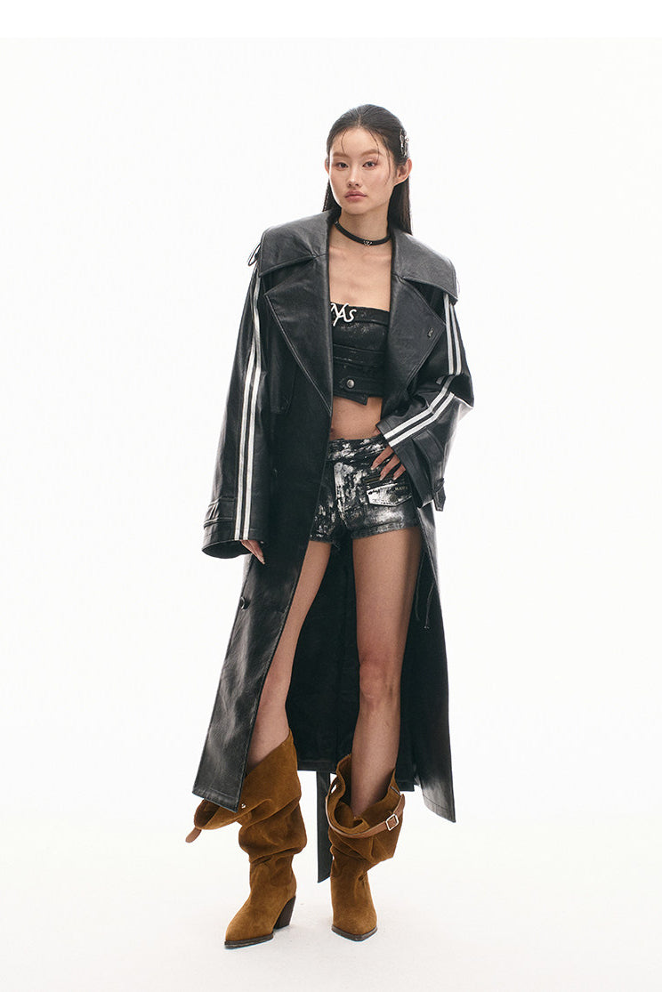 NAWS WIND CHASER leather choker — product detail view showing texture and hardware